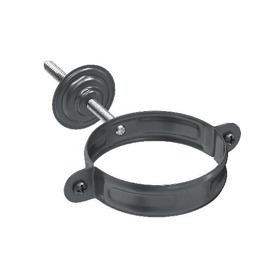 Водосток Aquasistem, система 150/100 - Комплект крепления трубы RAL 7024 Тёмно-серый купить в Боре