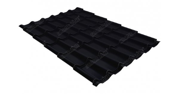 Металлочерепица классик 0,45 Drap RAL 9005 черный купить в Боре