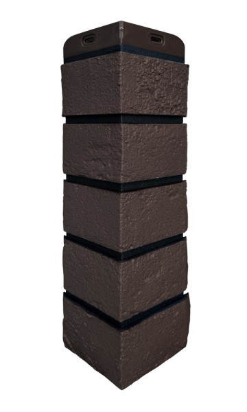 Угол Grand Line состаренный кирпич премиум Шоколадный (шов RAL 9005) купить в Боре